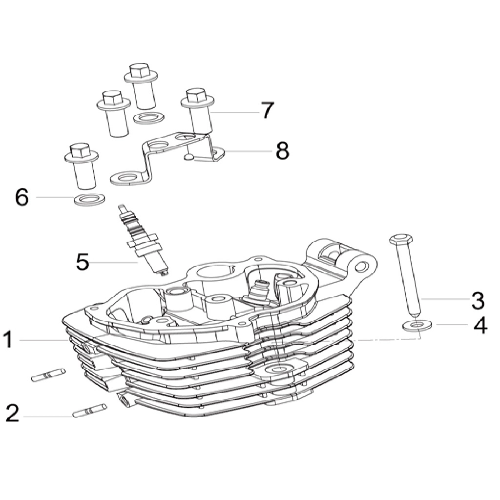 KUBA SUPERLIGHT 125 SİLİNDİR ÜST KAPAK #KM 74299